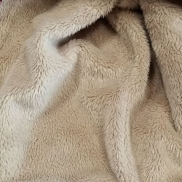 LL Bean Hoodie Girls Toddler 36 month 3T Sherpa Lined Zip Up Burgundy Pockets - Picture 6 of 8